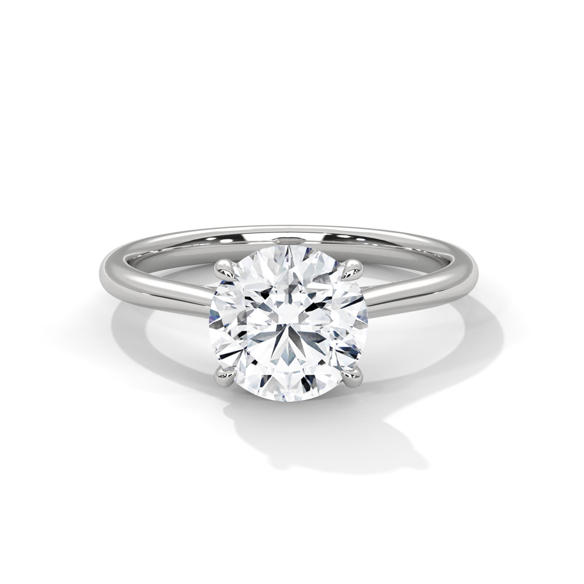 14 KT 3.0 CTW Lab Diamond Solitaire Ring
