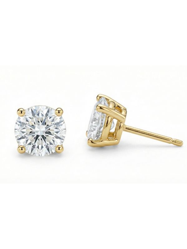 14KT 4.0CT TDW Lab Diamond Studs