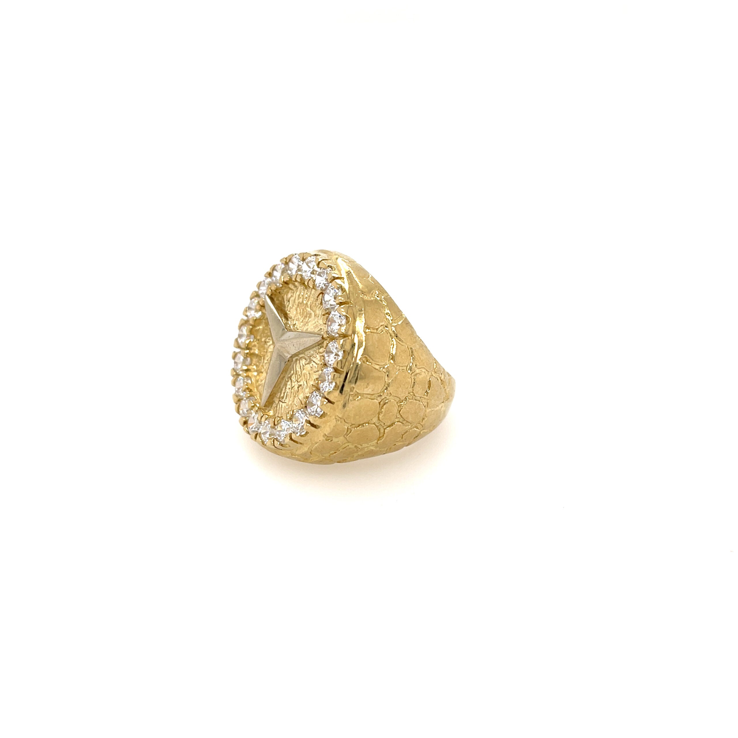 10K Mercedes Style Men’s Ring