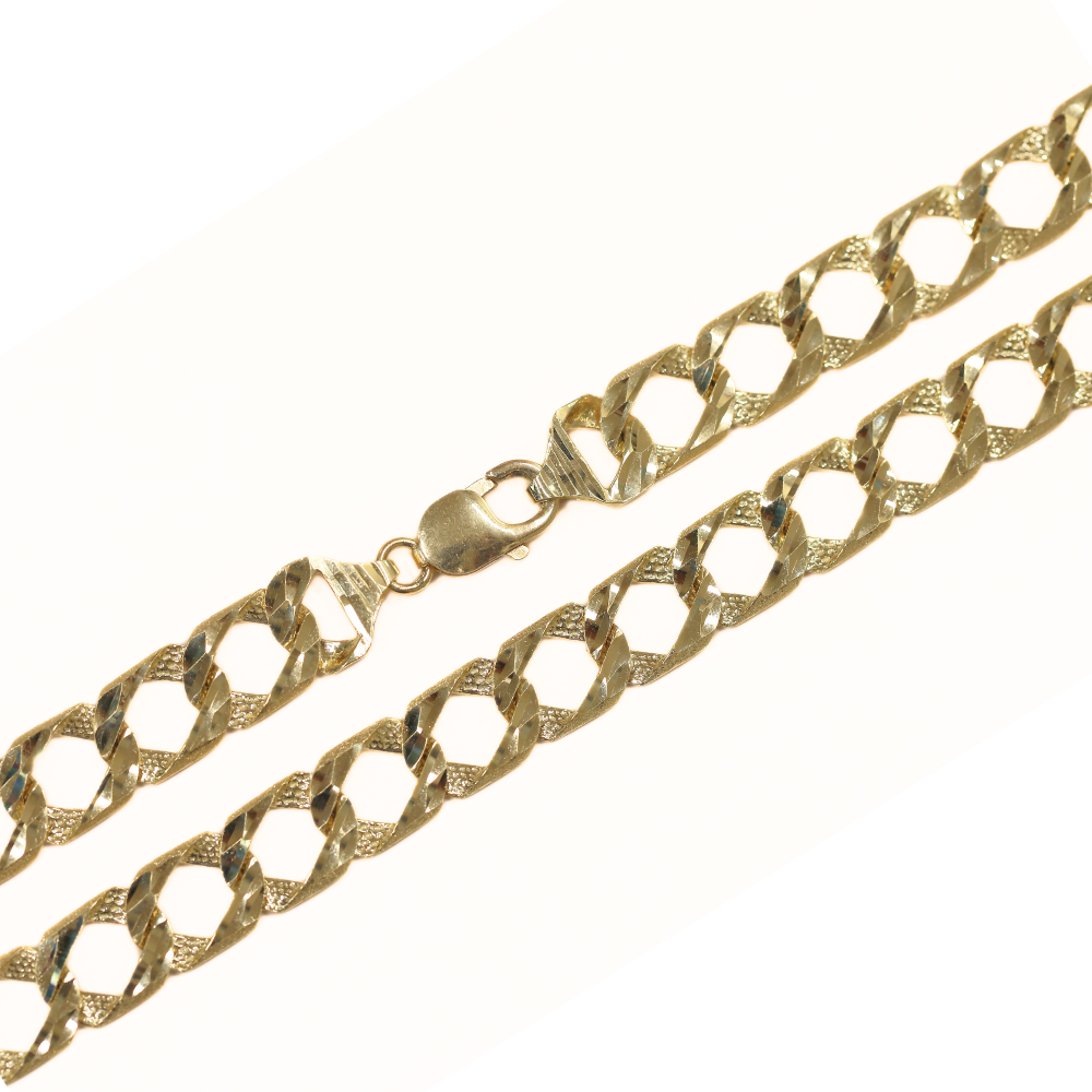 10KT Diamond Cut Crusader Men's Chain