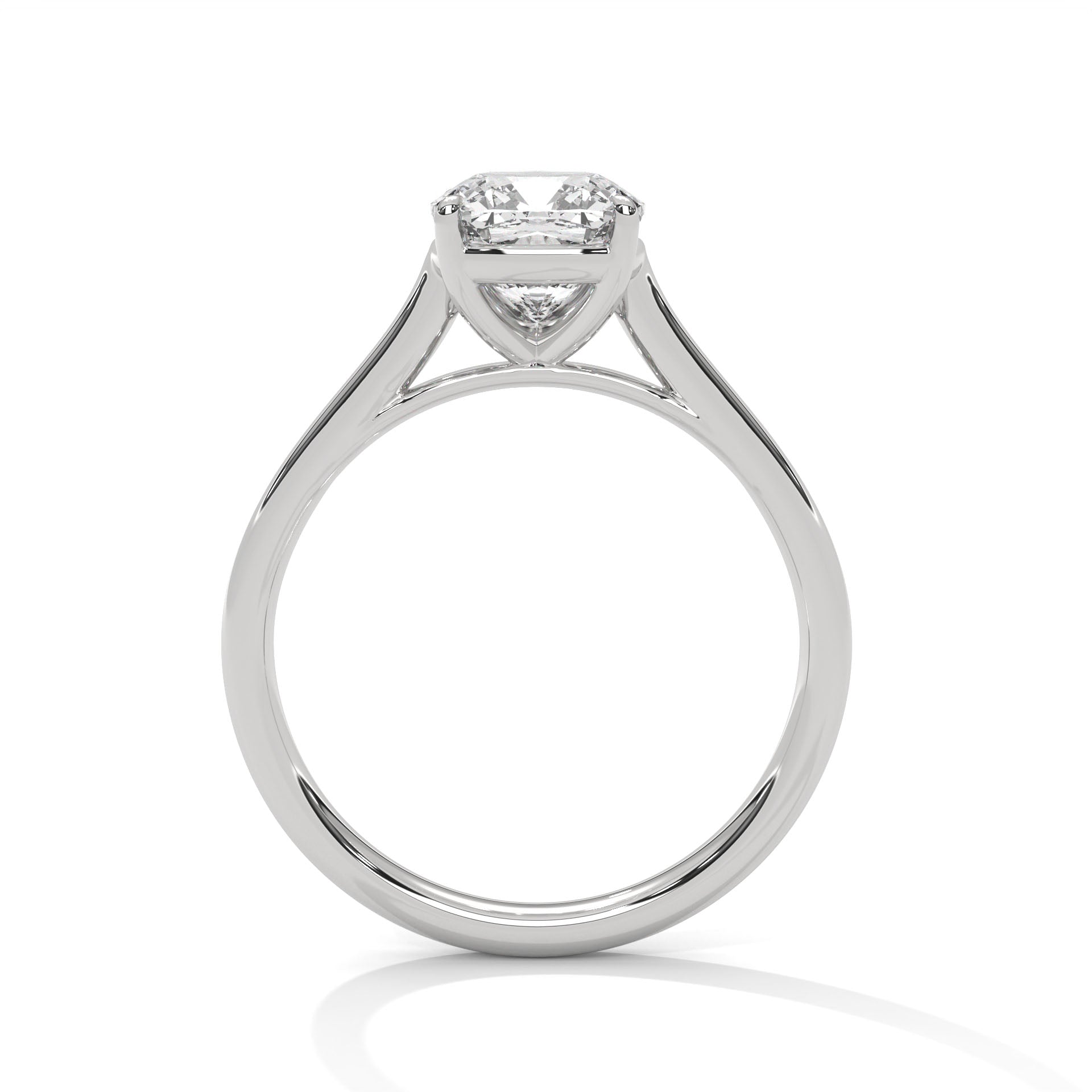 14KT 1.00 CTW Cushion Solitaire Lab Diamond Engagement Ring