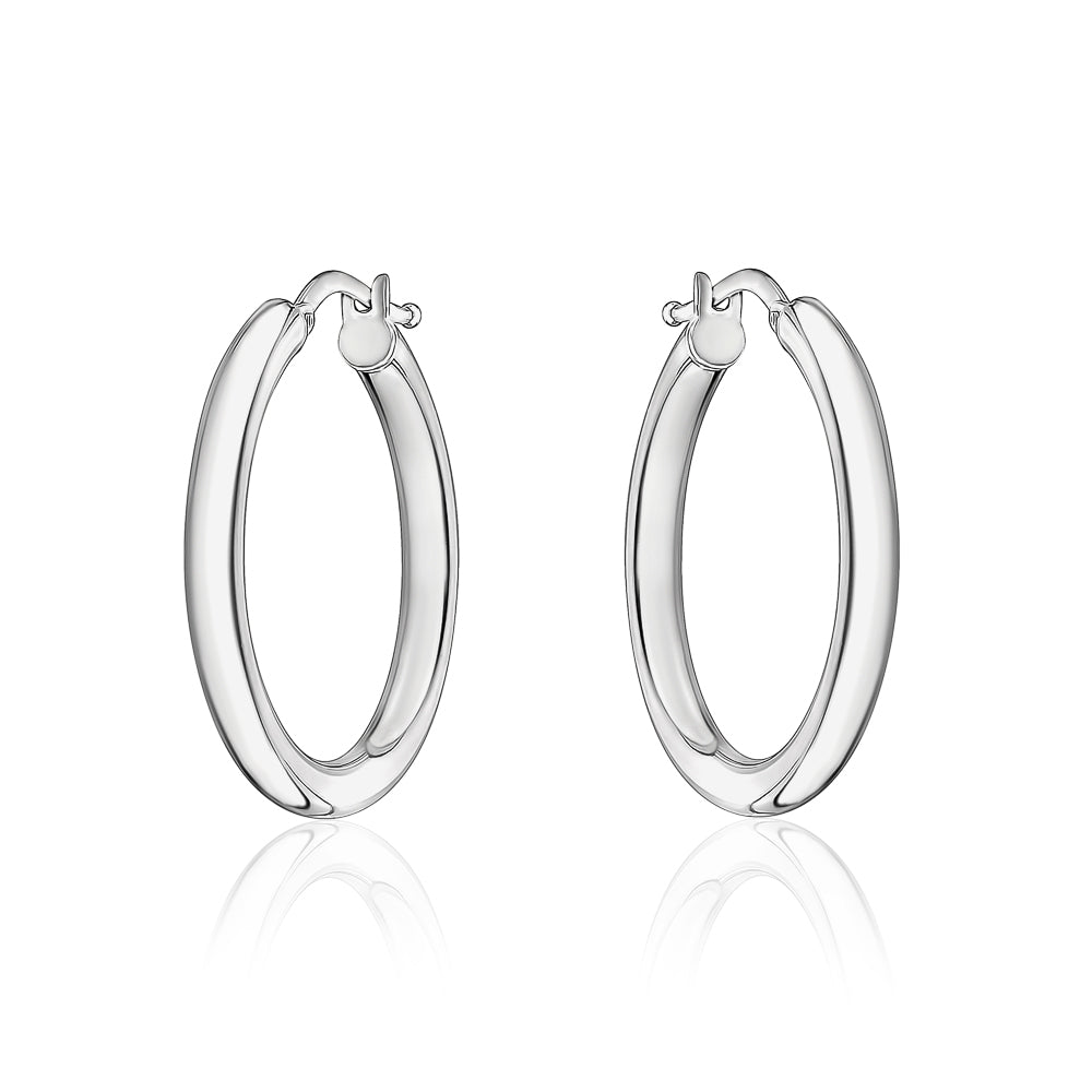 10KT 3mm Round Tube Hoops