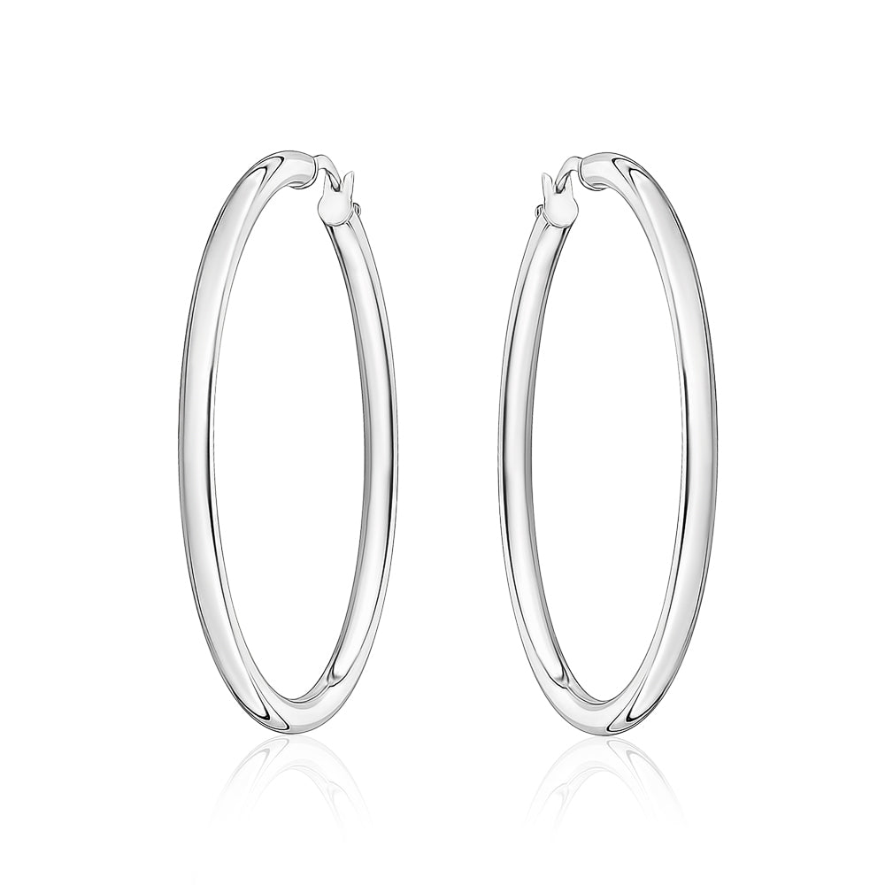 10KT 3mm Round Tube Hoops