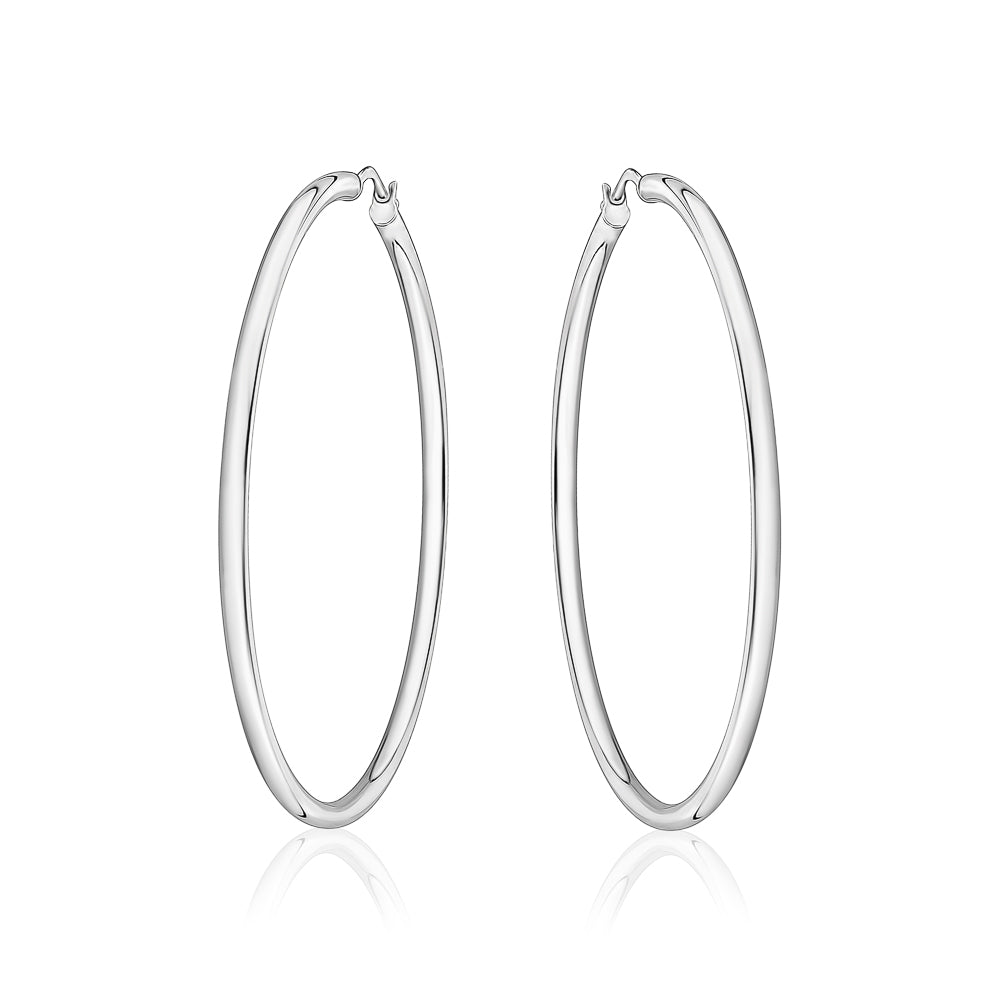 10KT 3mm Round Tube Hoops