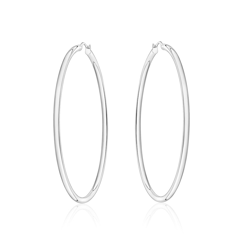 10KT 3mm Round Tube Hoops