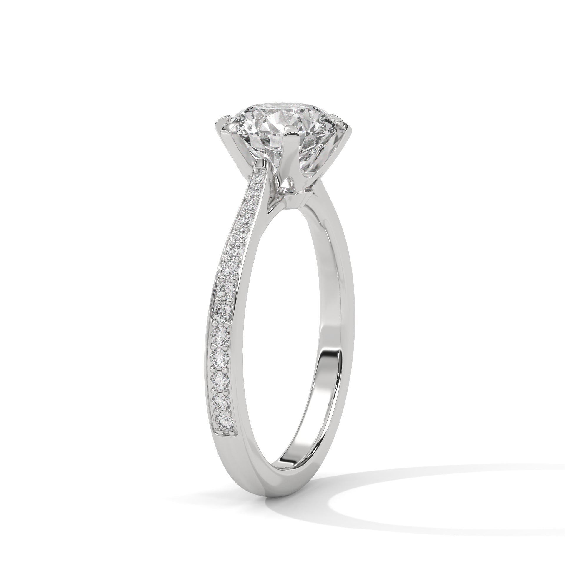 14KT 1.22CTW Round Lab Grown Diamond Engagement Ring