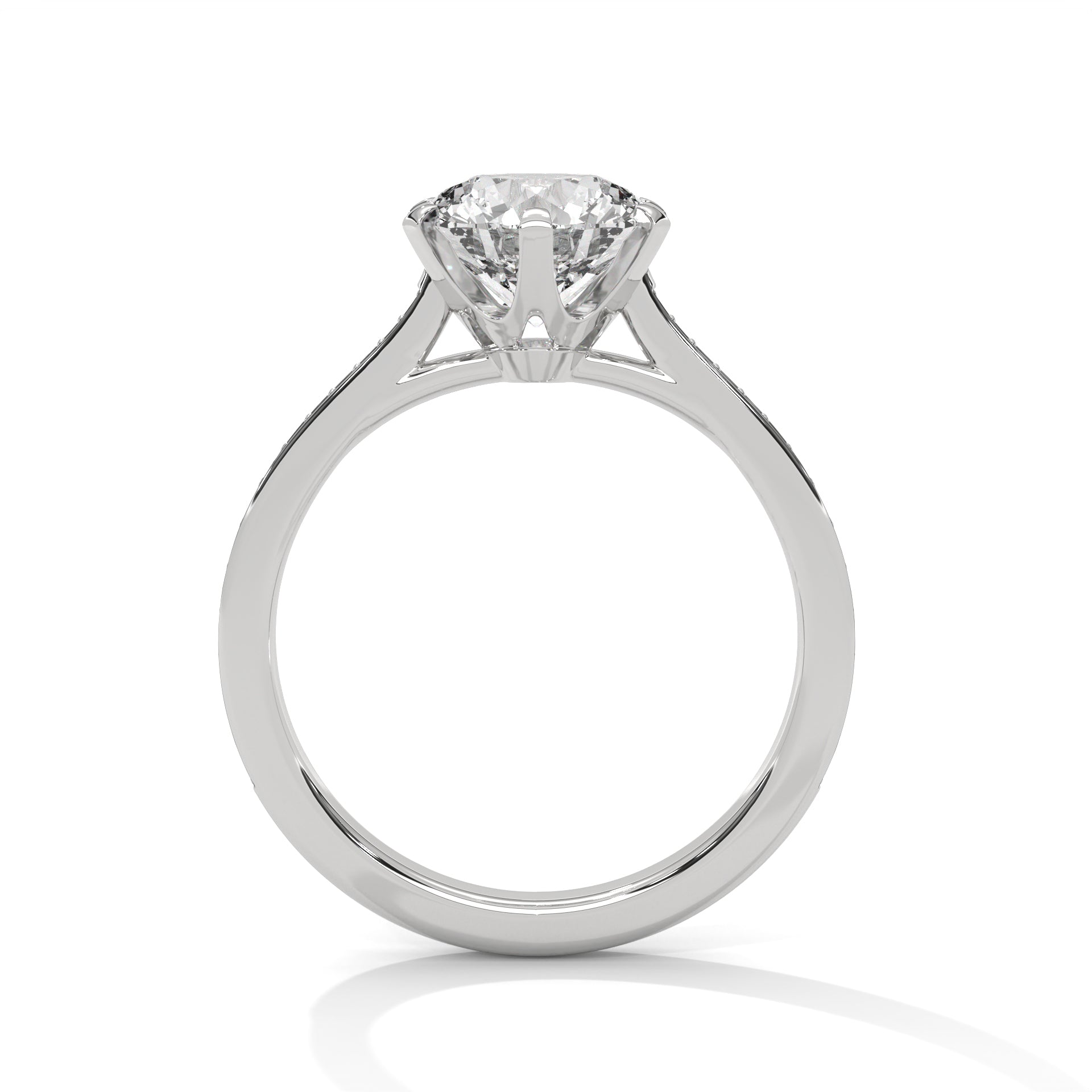 14KT 1.22CTW Round Lab Grown Diamond Engagement Ring