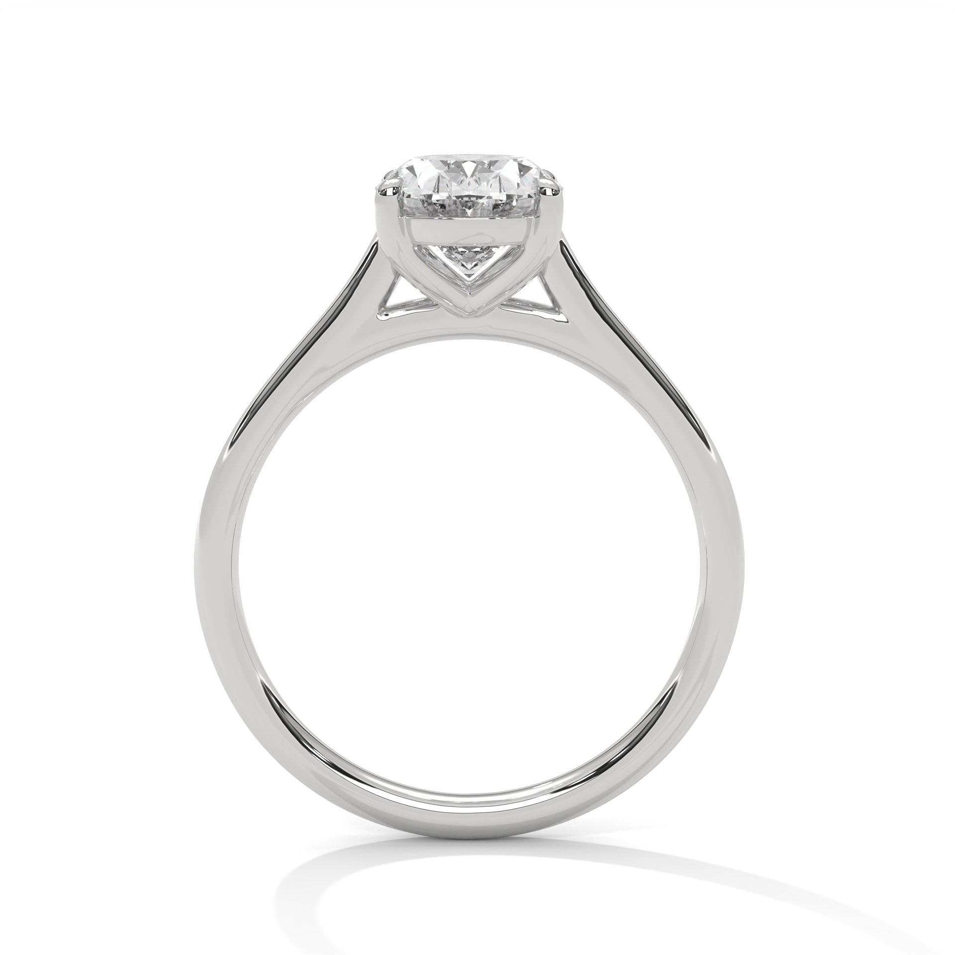 14KT 3.00CTW Oval Solitaire Lab Diamond Ring