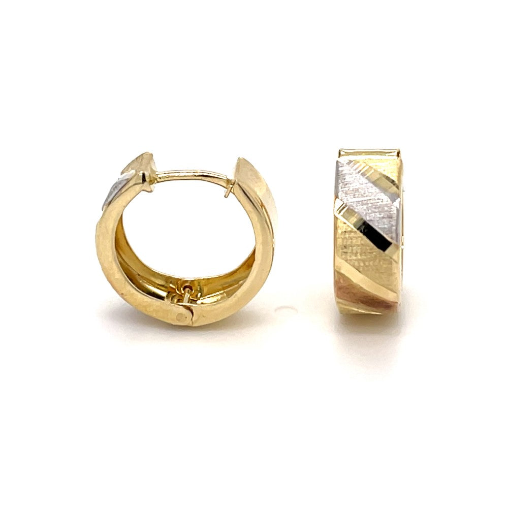 10KT Gold 3-tone Nevaeh Huggies