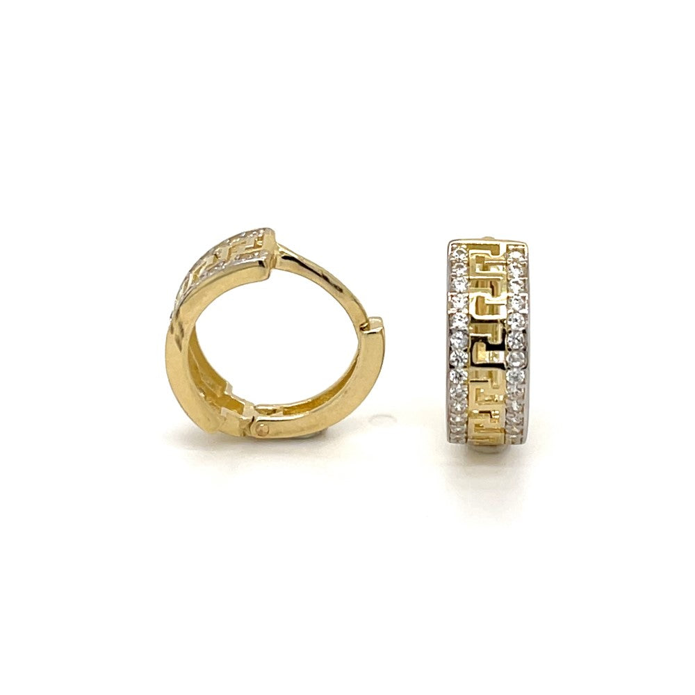 10KT Gold Greek Huggies