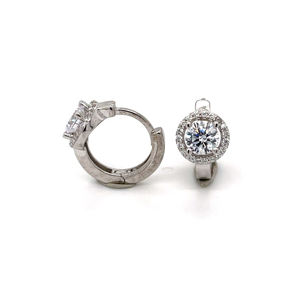 10KT Gold Halo Huggies