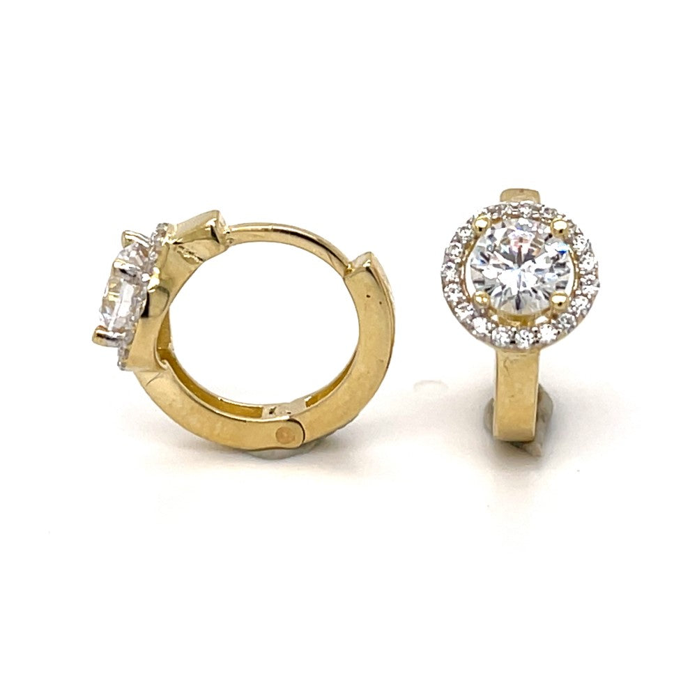10KT Gold Halo Huggies