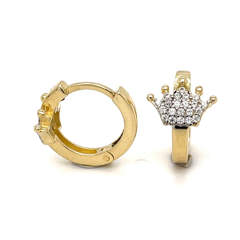 10KT Gold Crown Huggies