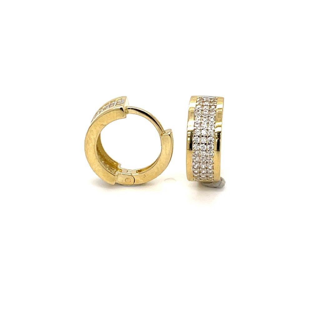 10KT Gold Paved Senna Huggies