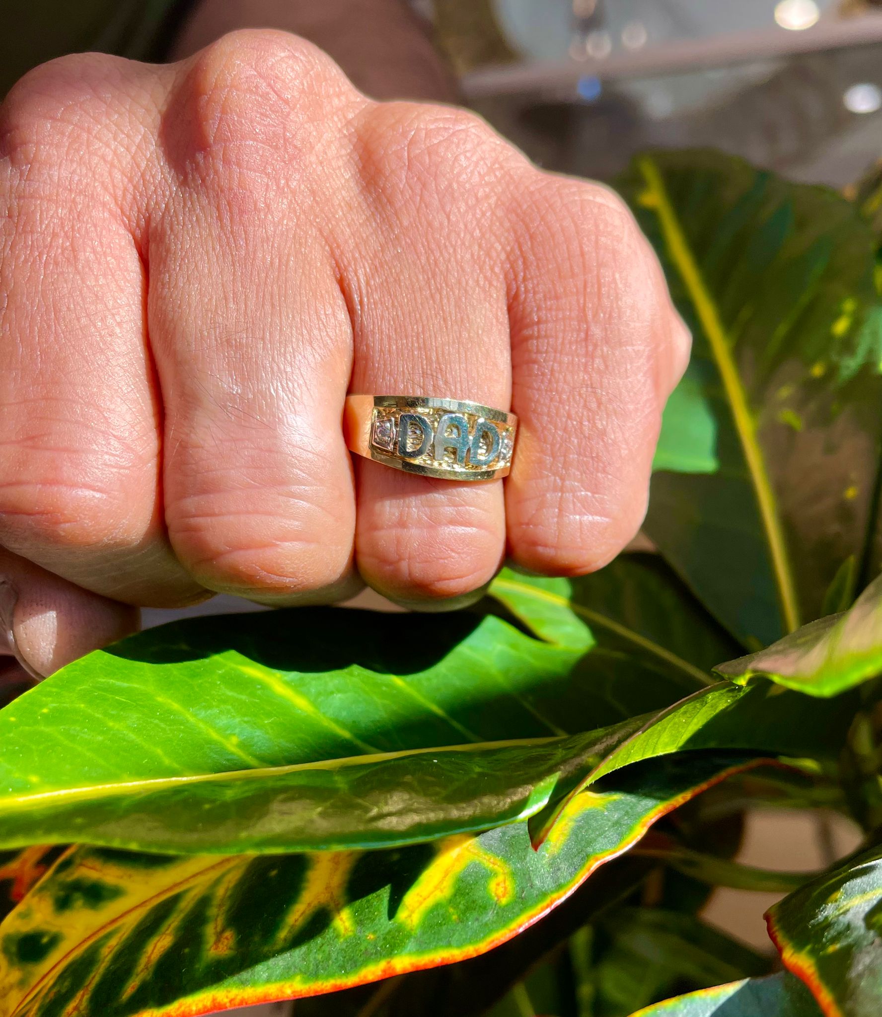 10KT Yellow Gold DAD Ring