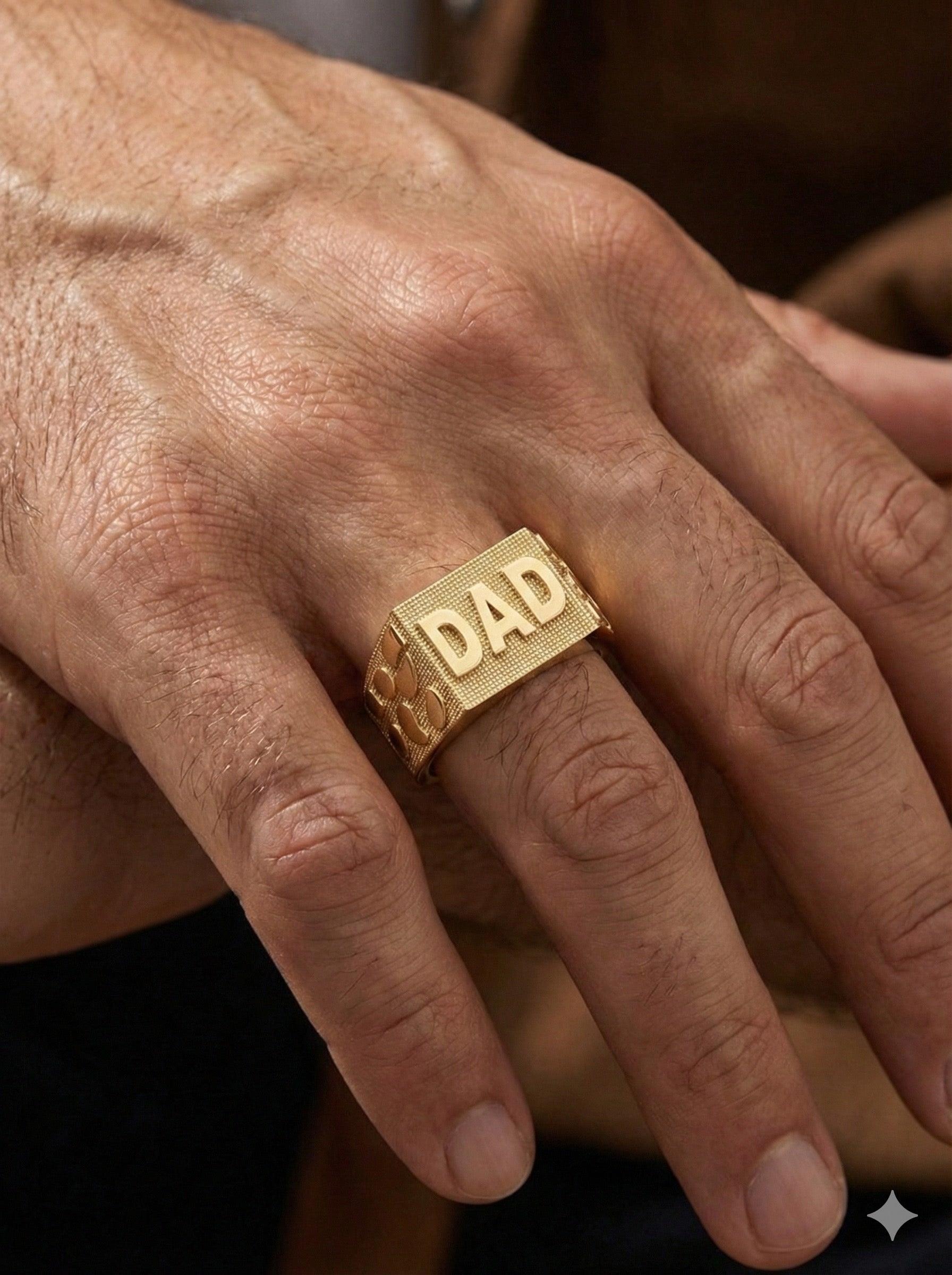 10KT Yellow Gold Dad Ring