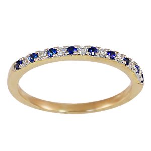 14KT 0.08 CTW Women’s 0.08 Sapphire Anniversary Band