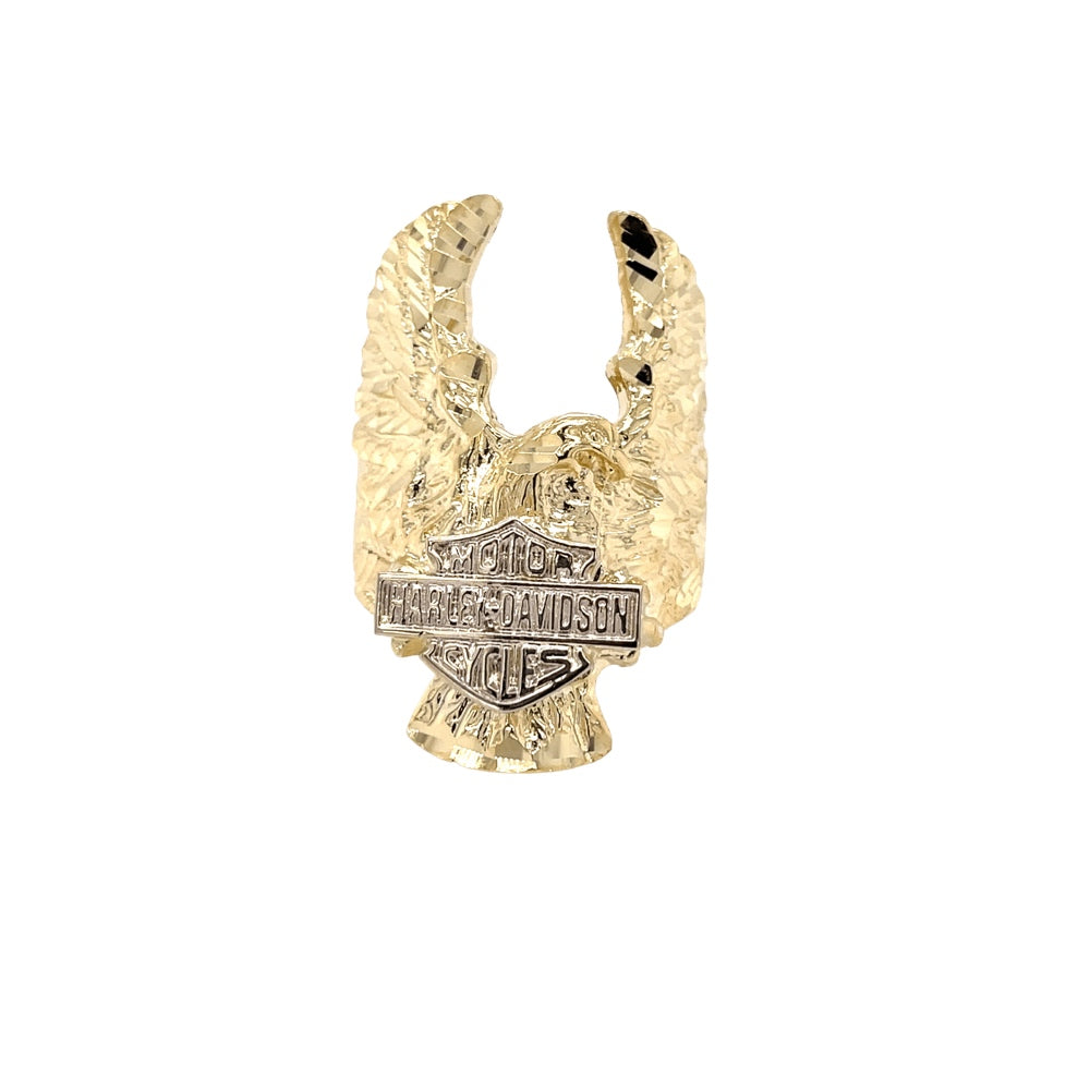 Men’s Harley Davidson Style Gold Ring