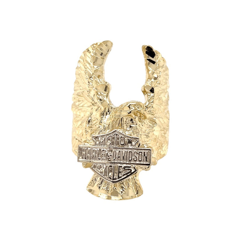 Men’s Harley Davidson Style Gold Ring