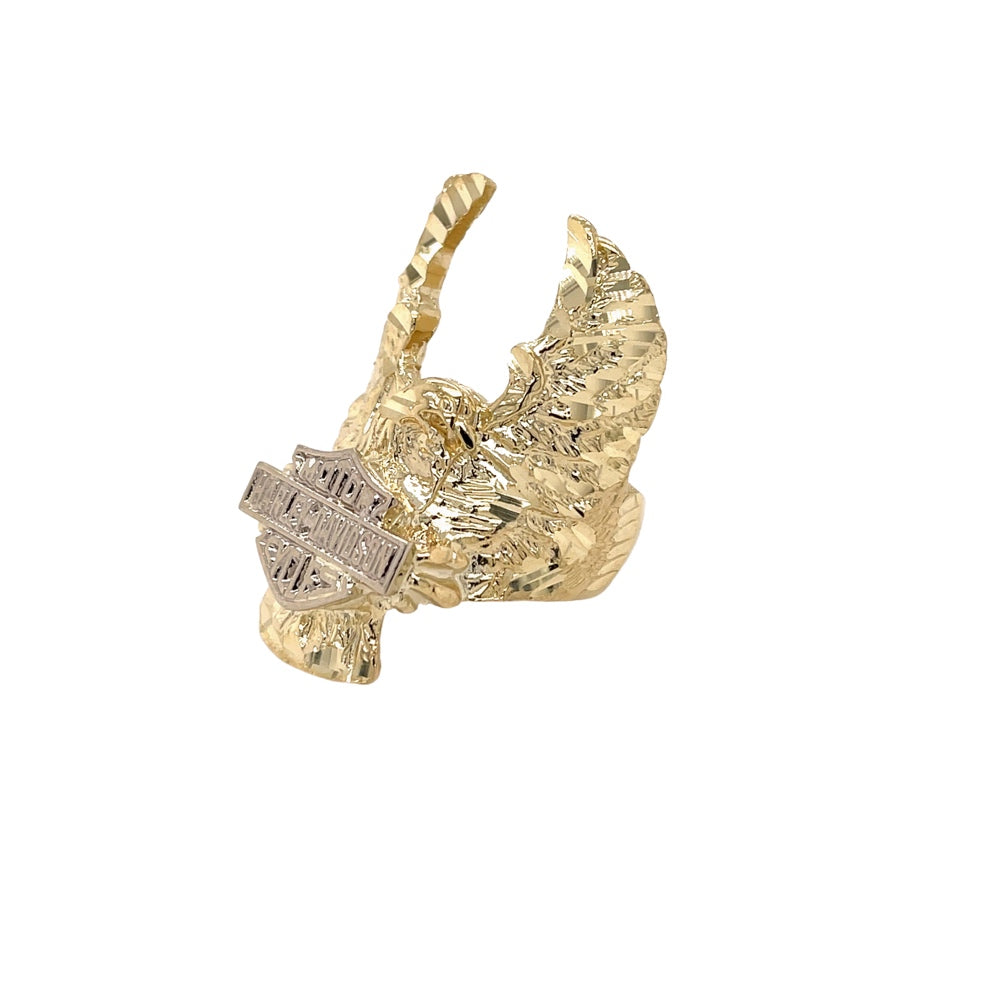 Men’s Harley Davidson Style Gold Ring