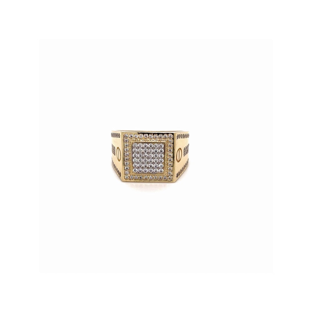 Men’s Unique Square Gold Ring