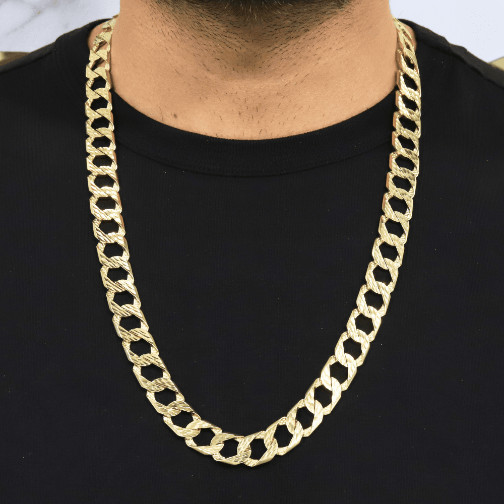 10KT Diamond Cut Crusader Men's Chain