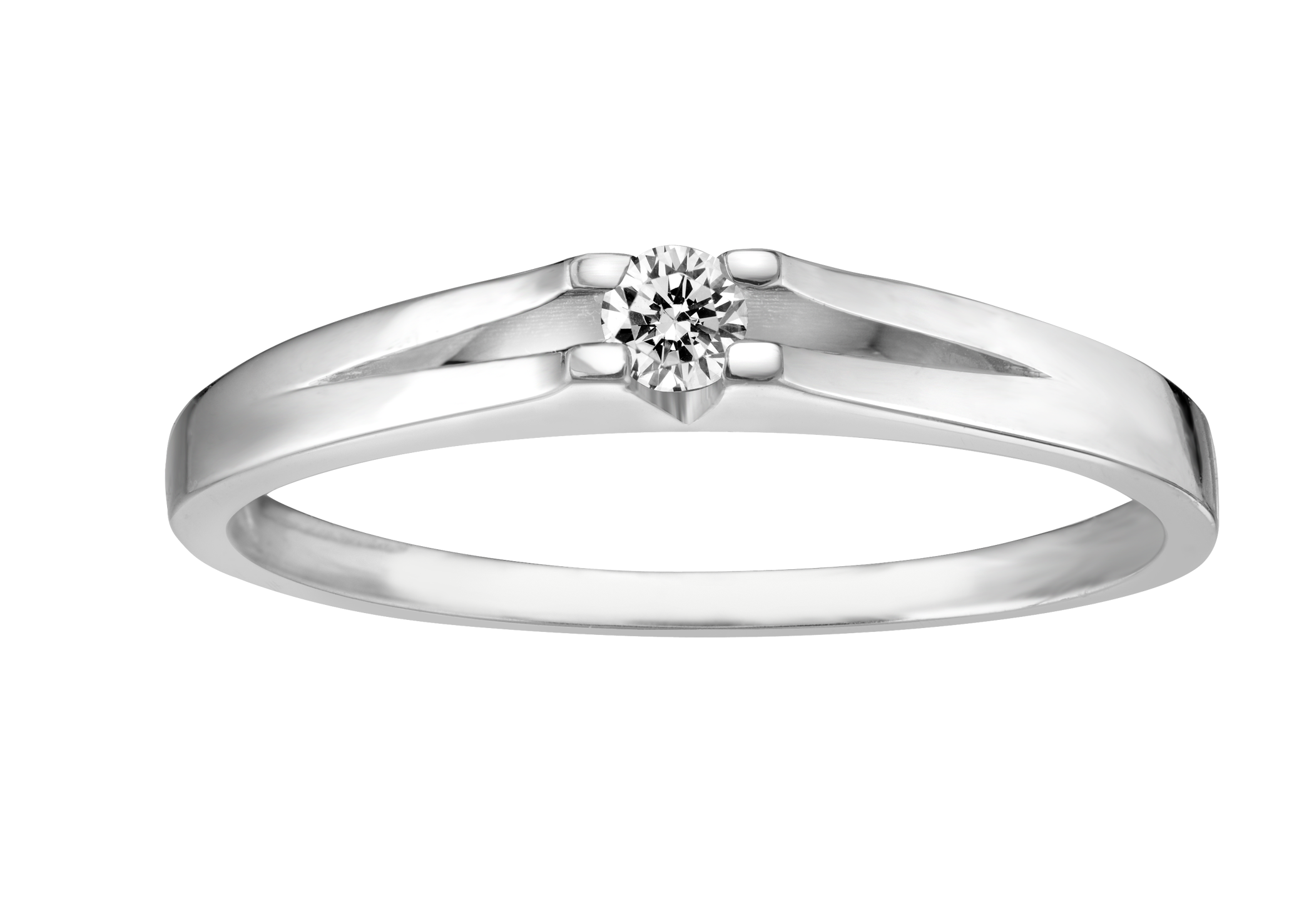 14KT 0.07 CTW Women’s Solitaire Diamond Ring