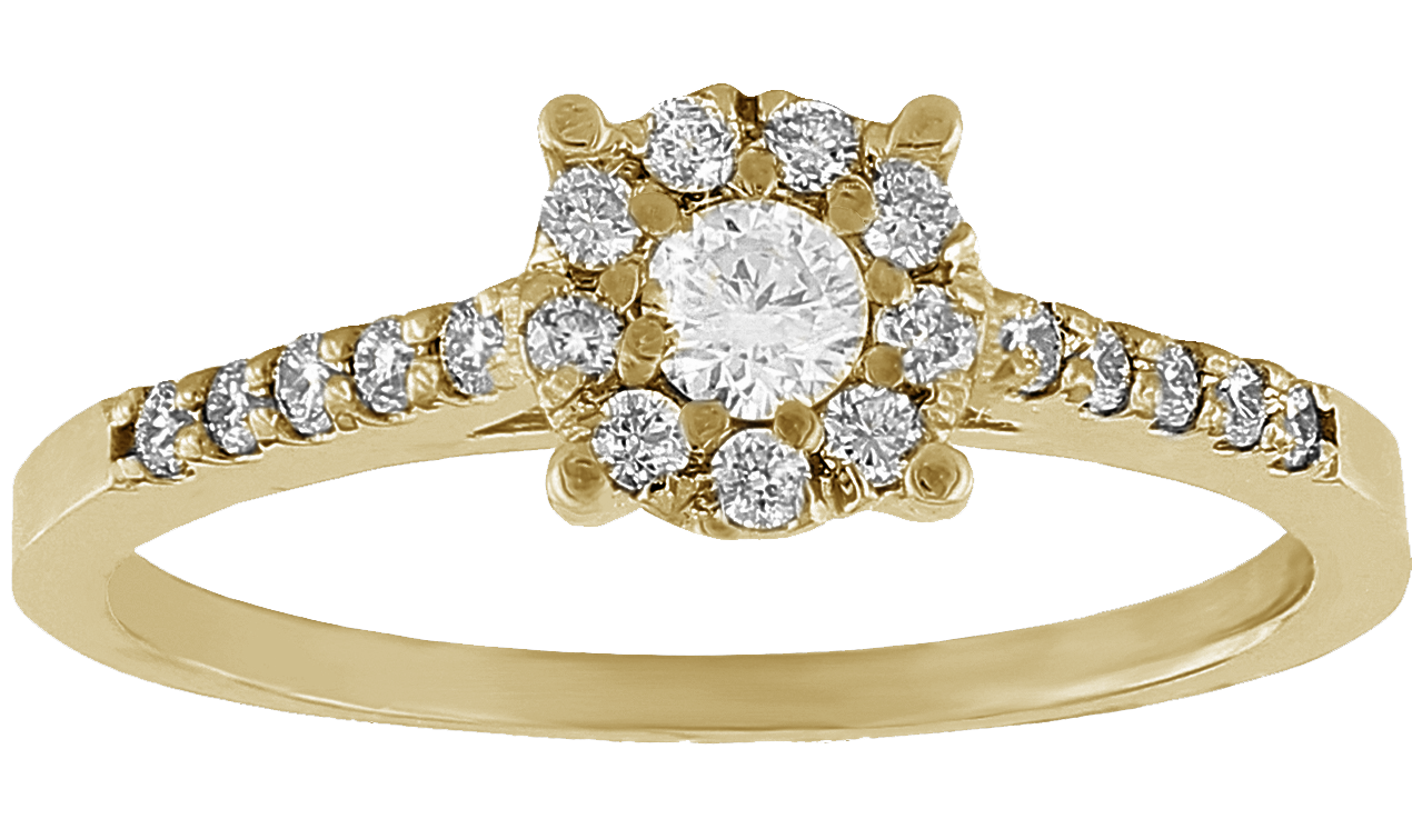 14KT 0.30 CTW Women’s Pavéed Universe Engagement Ring