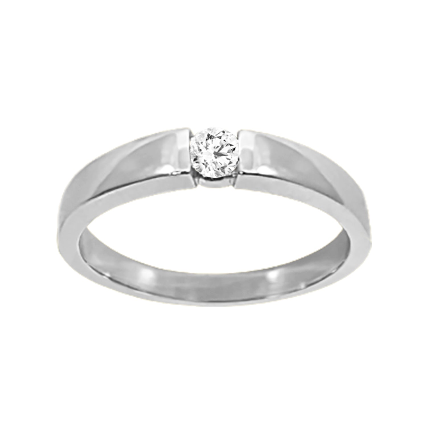 14KT 0.13 CTW Women’s Athena Solitaire Diamond Ring