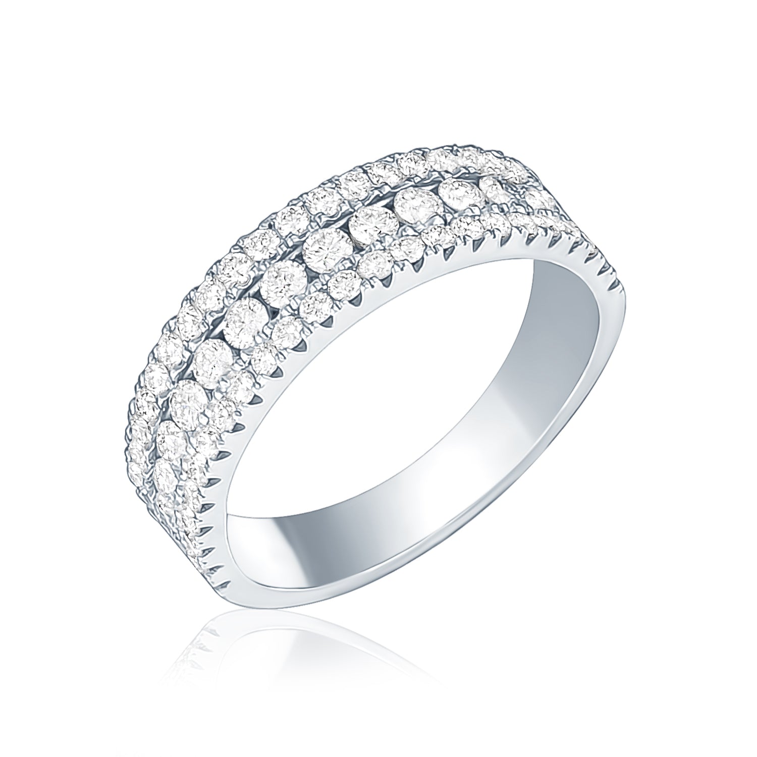 14KT 1.00 CTW Women’s Pavéed Diamond Ring