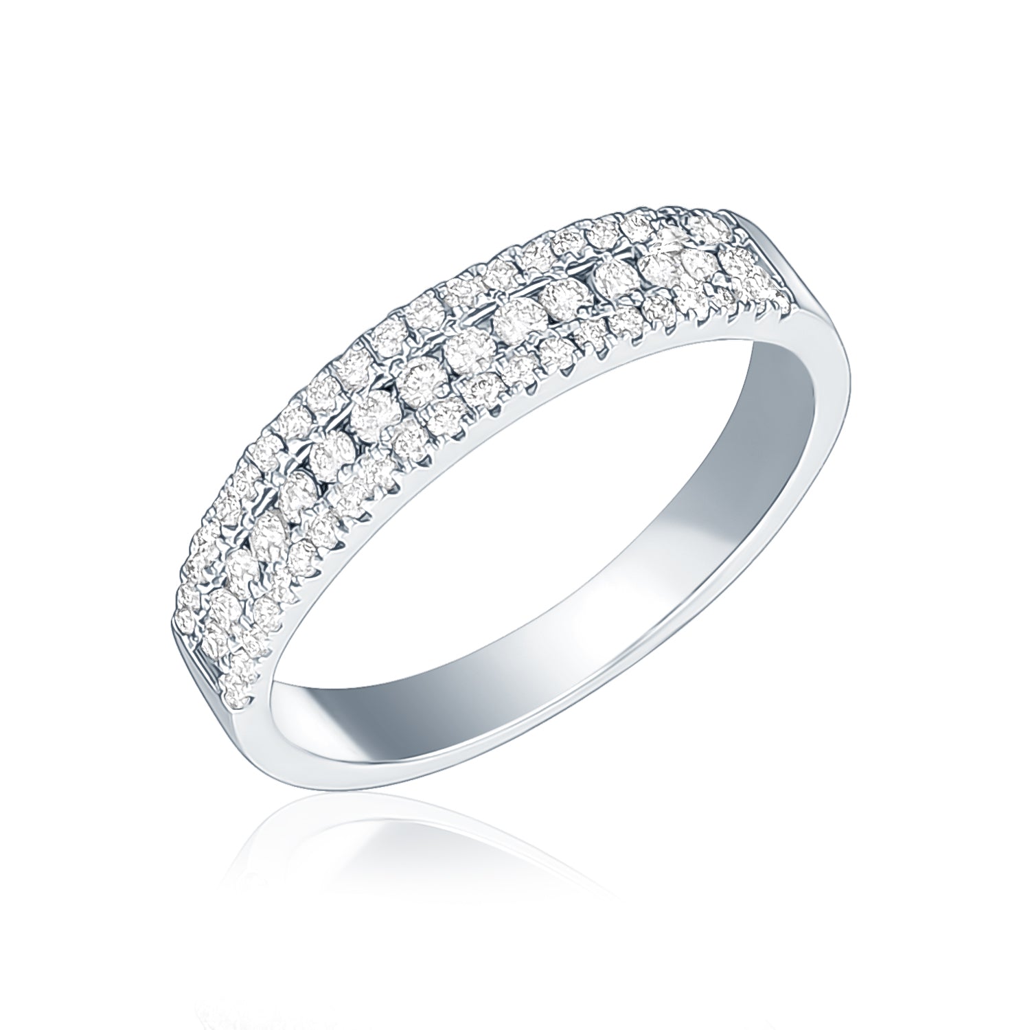 14KT 0.40 CTW Women’s Pavéed Semi-eternity Ring