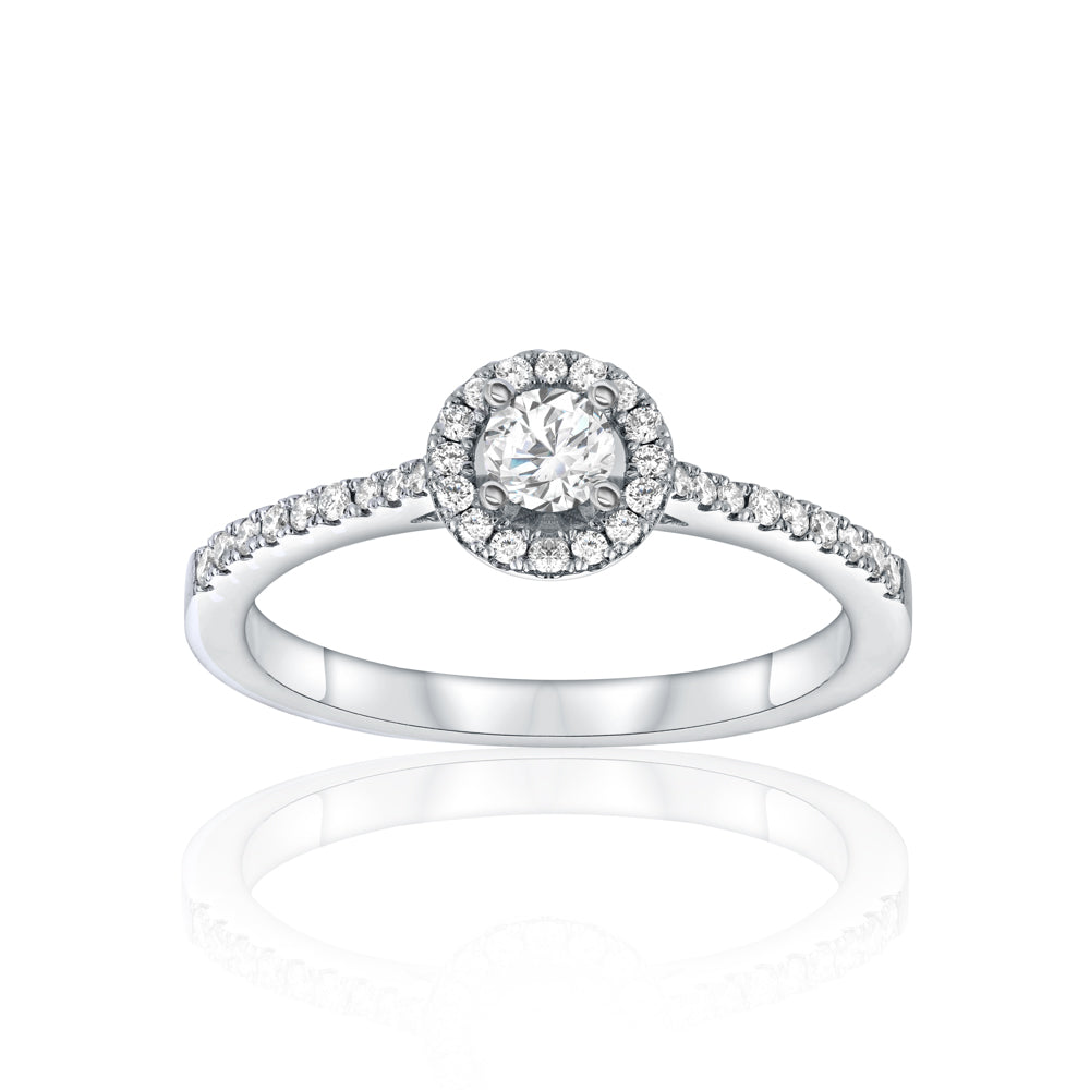 18KT 0.42 CTW Women’s Vibrance Halo Engagement Ring
