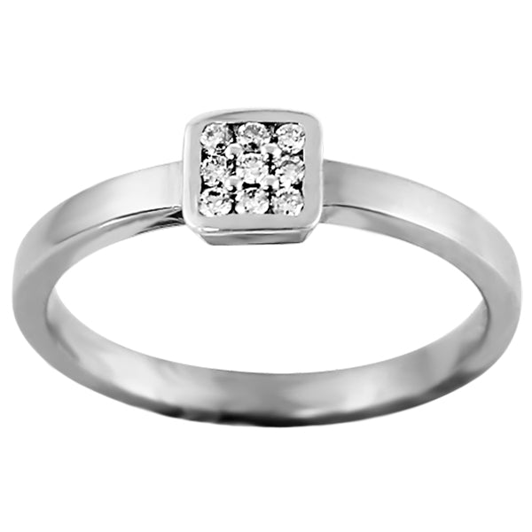 14KT 0.12 CTW Women’s Nine Stone Diamond Ring