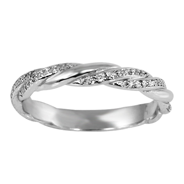 14KT .20CTW Women’s Diamond Twisted Rope Ring