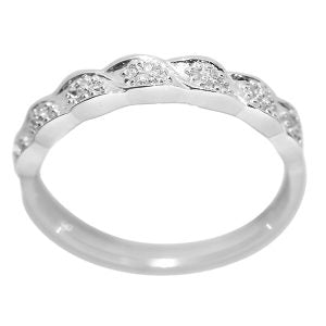 14KT .14CTW Women’s Diamond Wave Ring