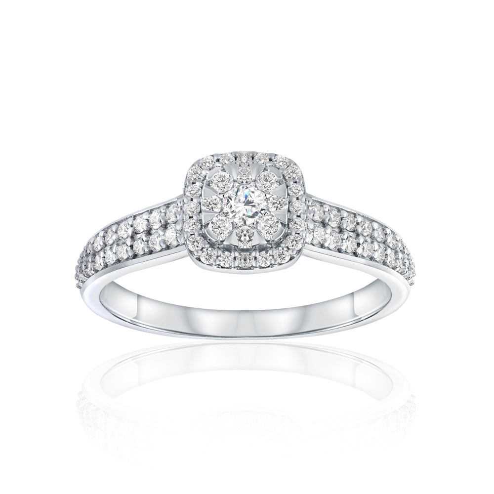 18KT 0.54 CTW Women’s Halo Anastasha Engagement Ring