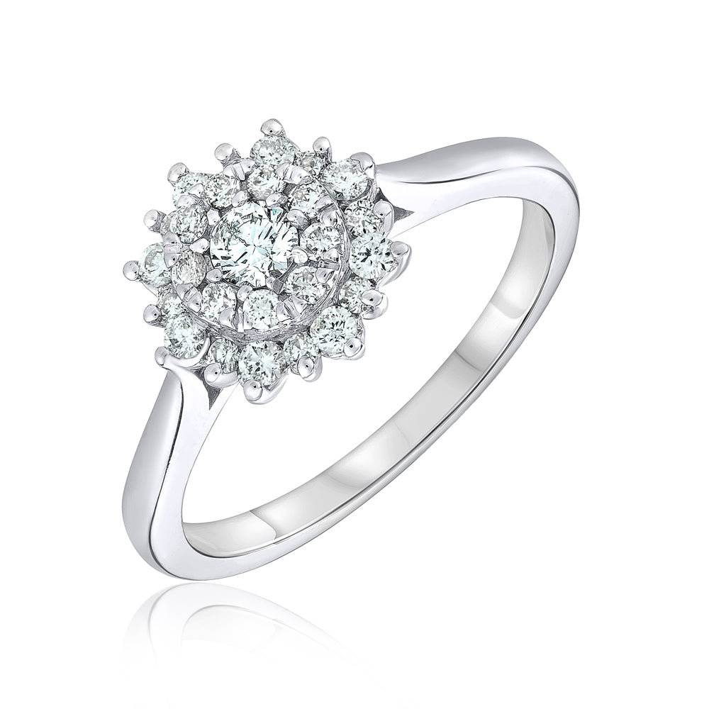 14KT 0.40 CTW Women’s Chrysanthemum Engagement Ring