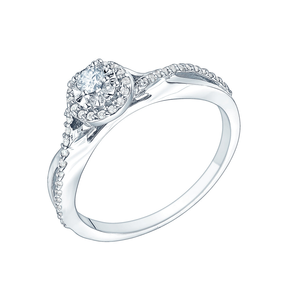 14KT 0.22 CTW Women’s Diamond Ring