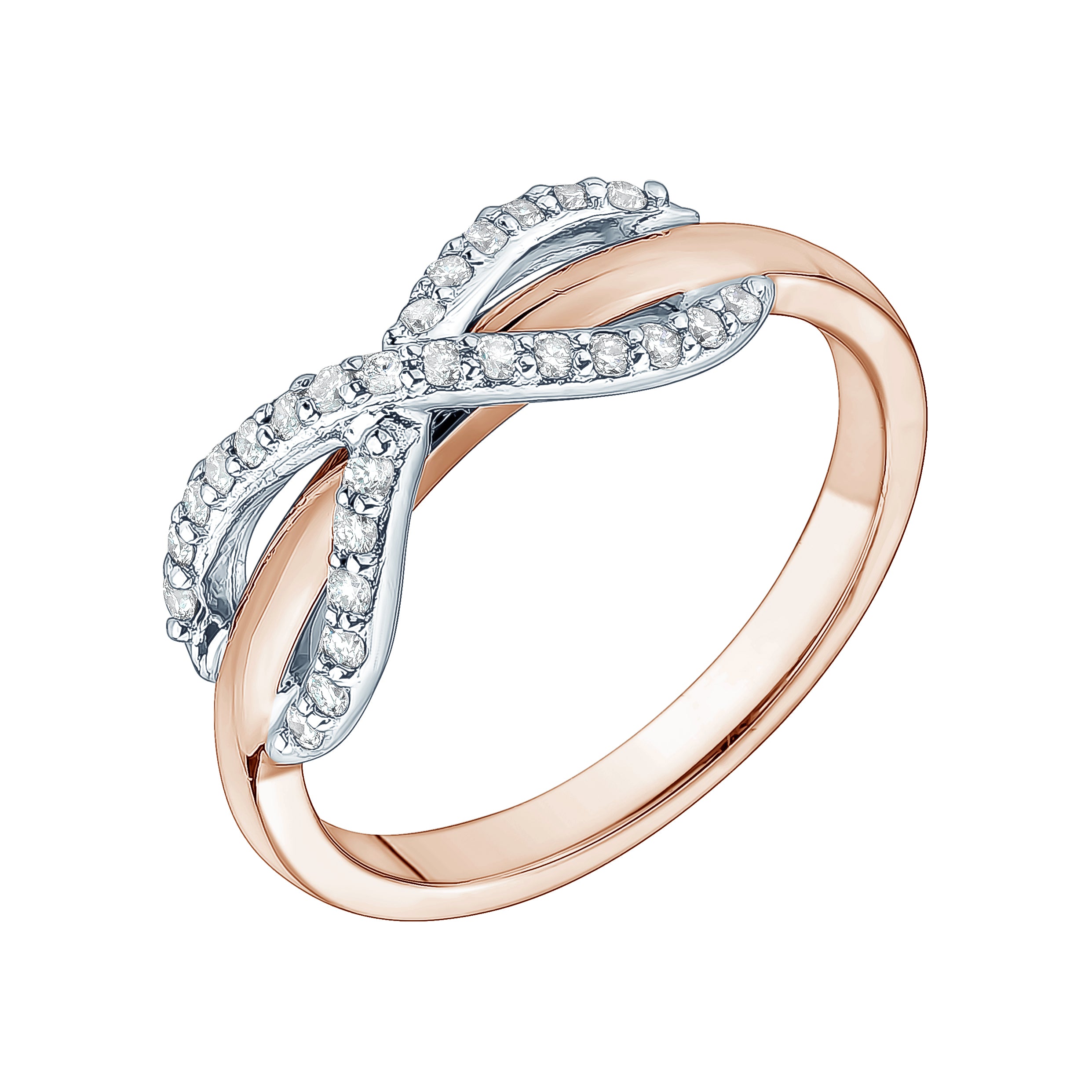 14KT 0.20 CTW Women’s Infinity Diamond Ring