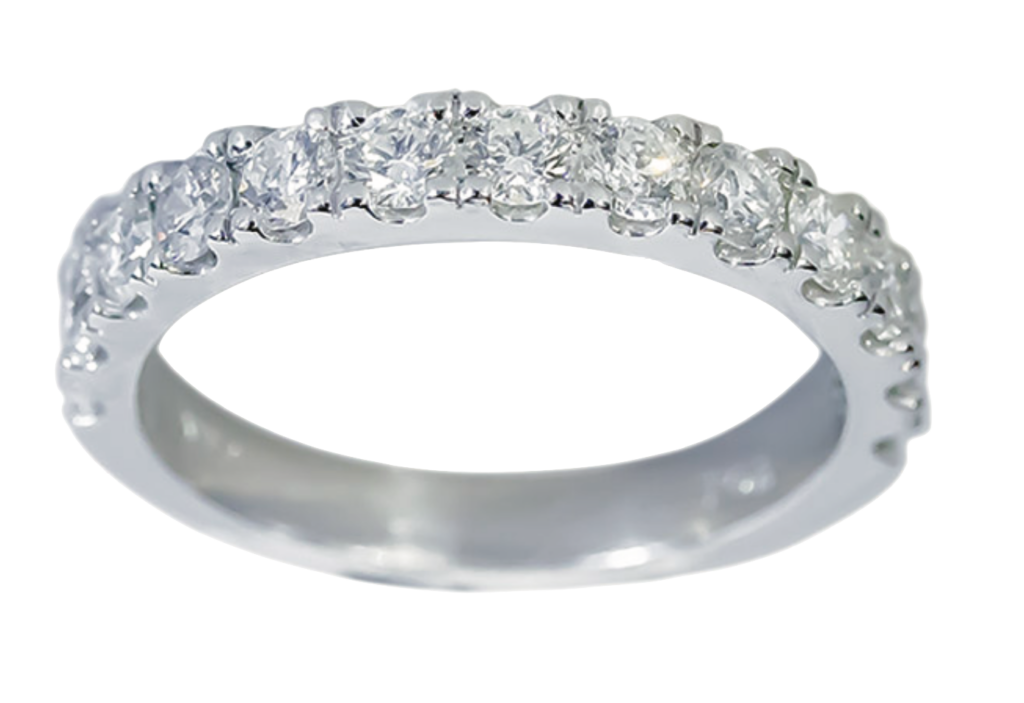 14KT 1.0 CTW Women’s Tiara Diamond Semi-eternity Band