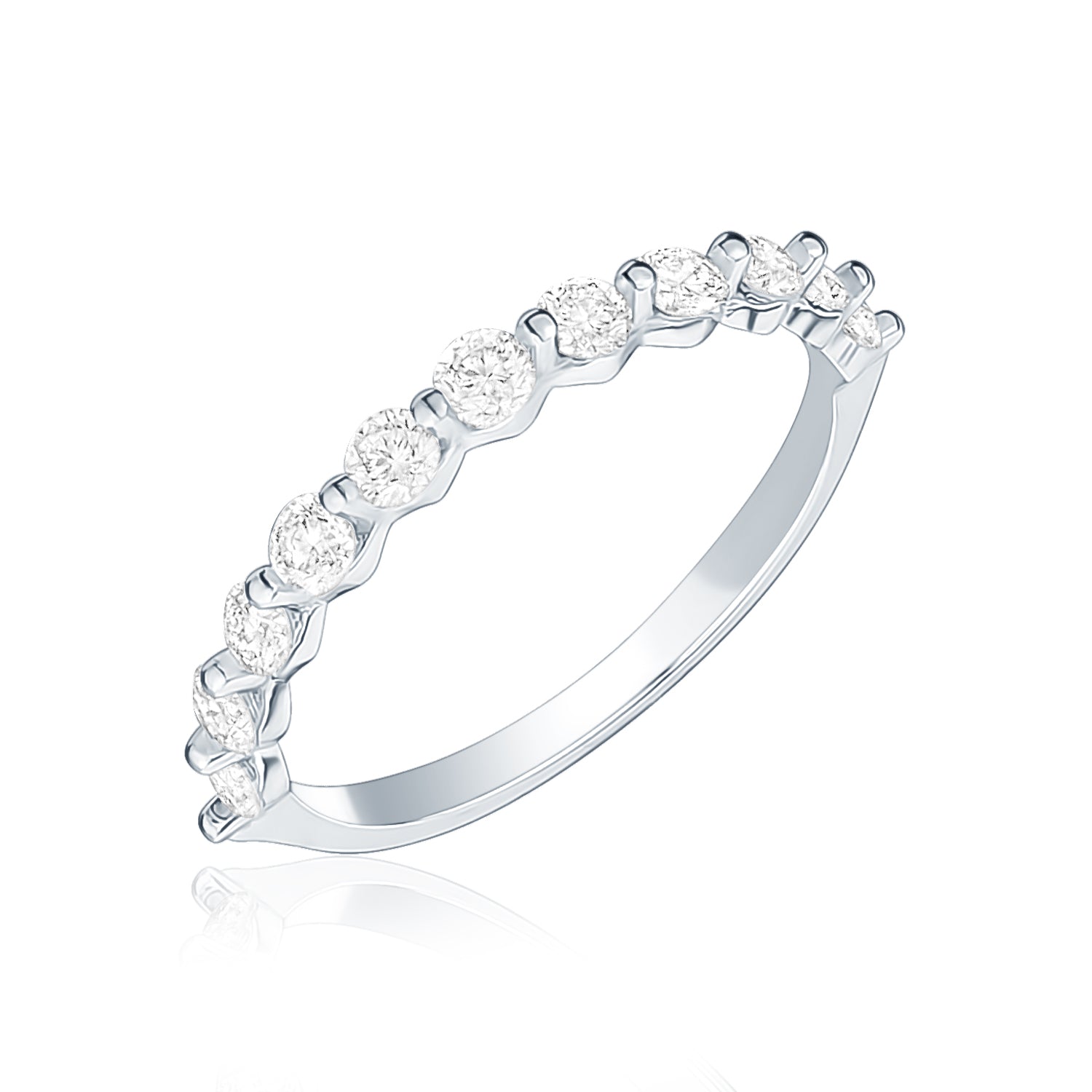 14KT 0.66 CTW Women’s Semi-eternity Diamond Ring