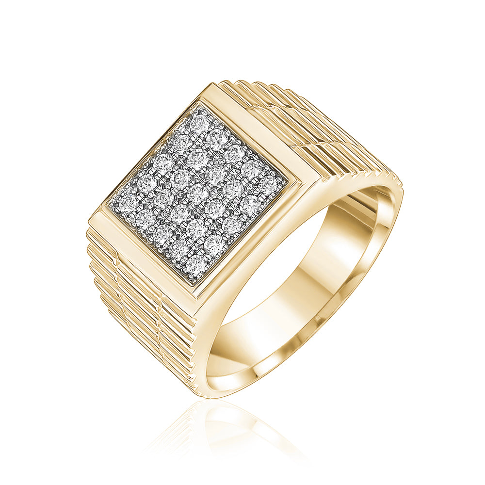 10K 0.50 CTW Square Men’s Ring