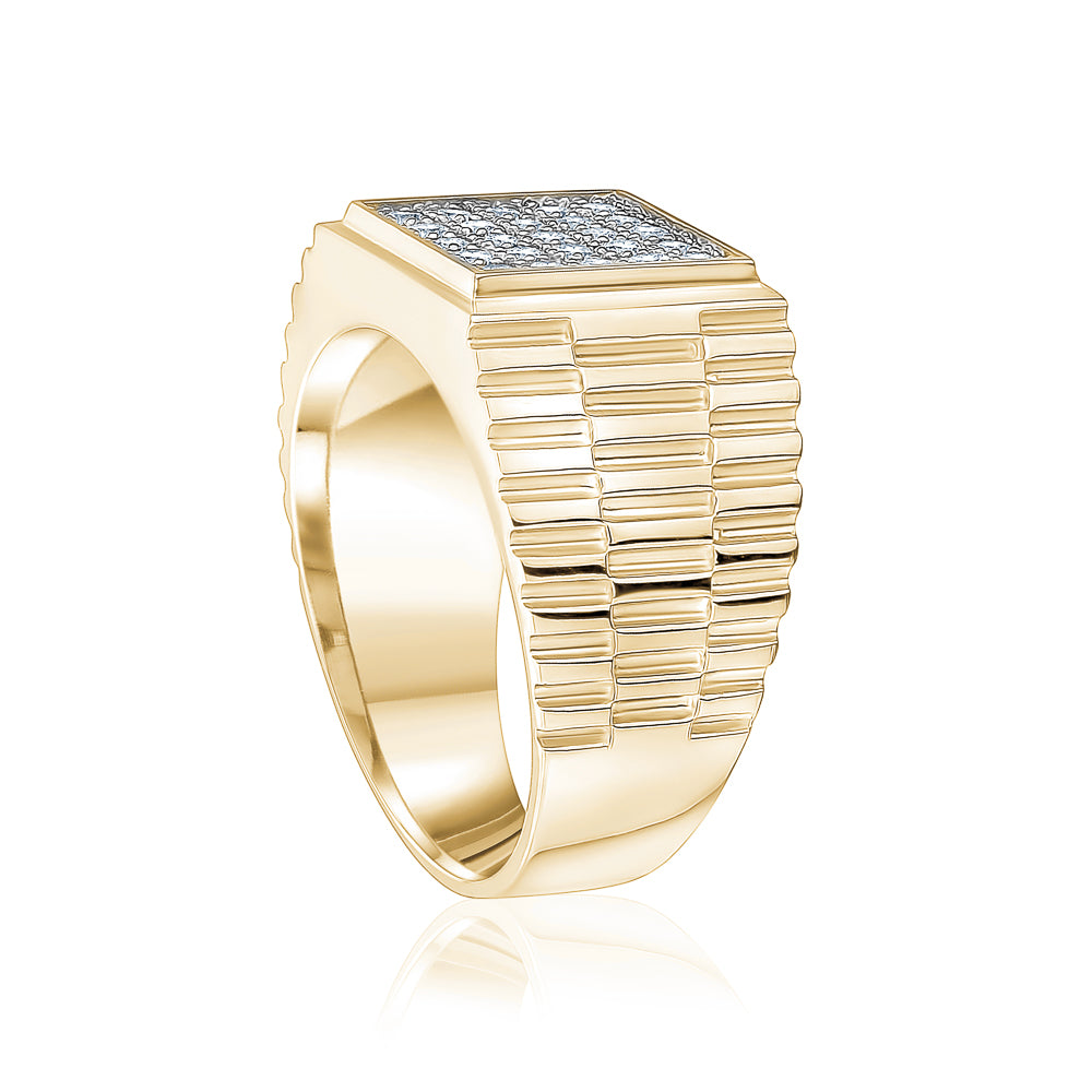 10K 0.50 CTW Square Men’s Ring