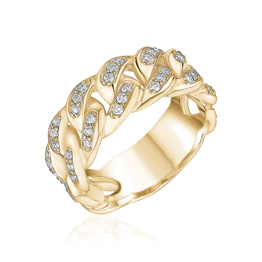 10K 0.80 CTW Cuban Men’s Ring