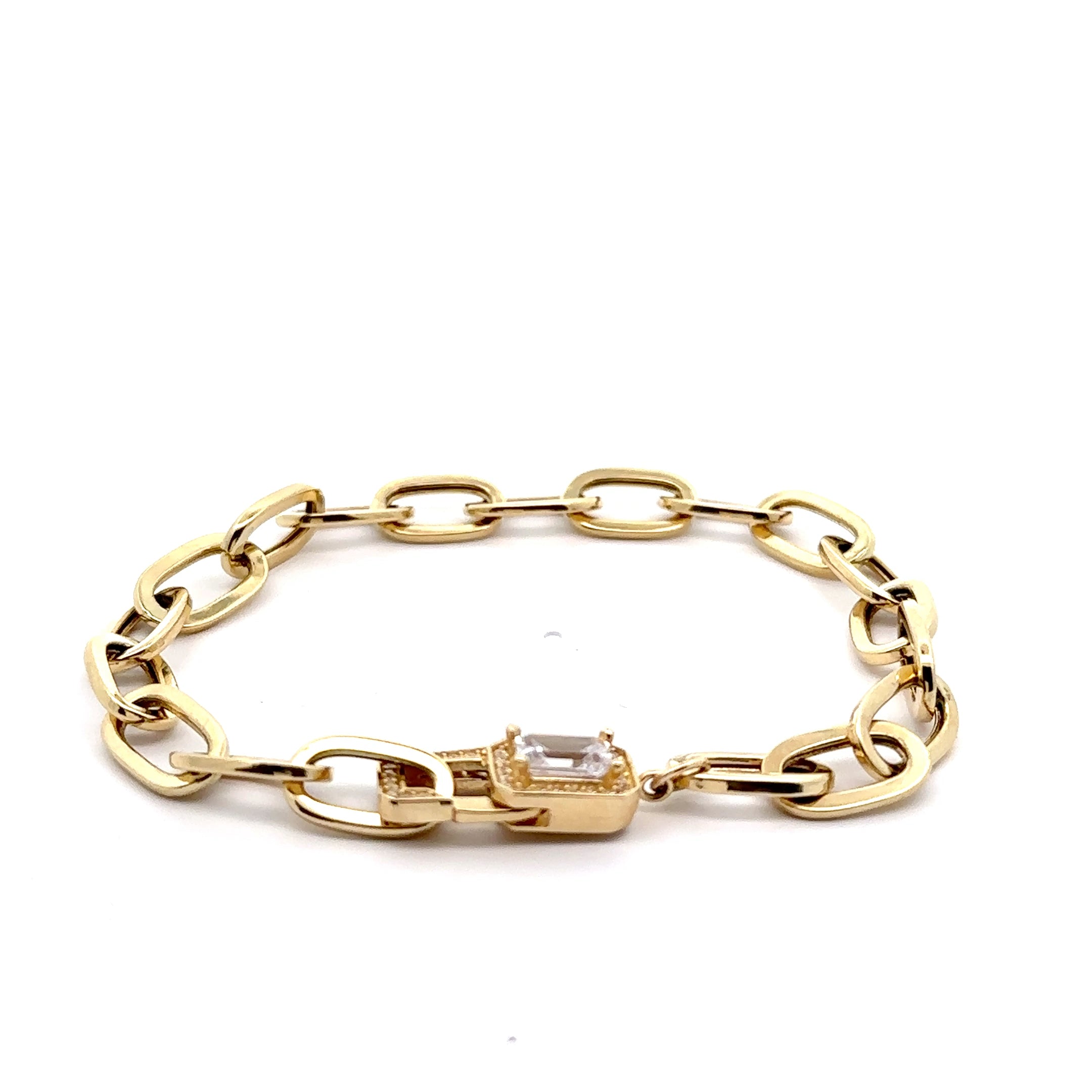 10KT Yellow Gold Women's Chain Link Bracelet