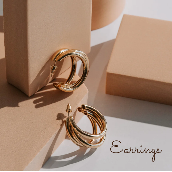 Diamond earrings including studded gold earrings, diamond stud earrings in Canada, gold studs earrings for men and gold hoop earrings for women