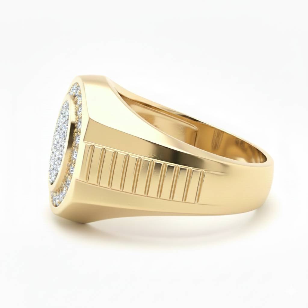 10K Ovoid Men’s Ring