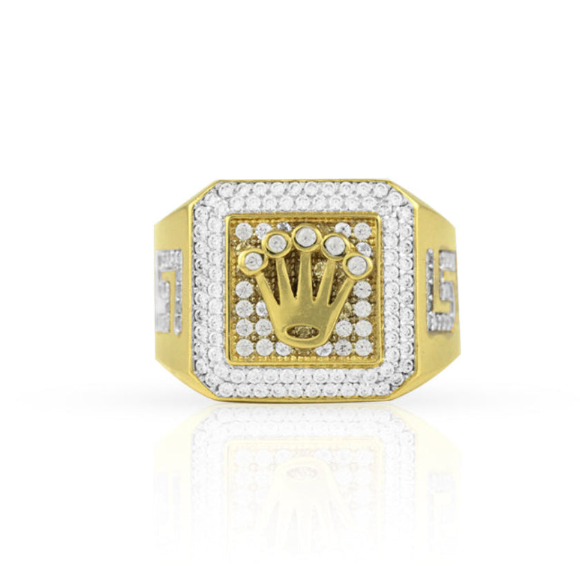 10KT Square Crown Men’s Ring