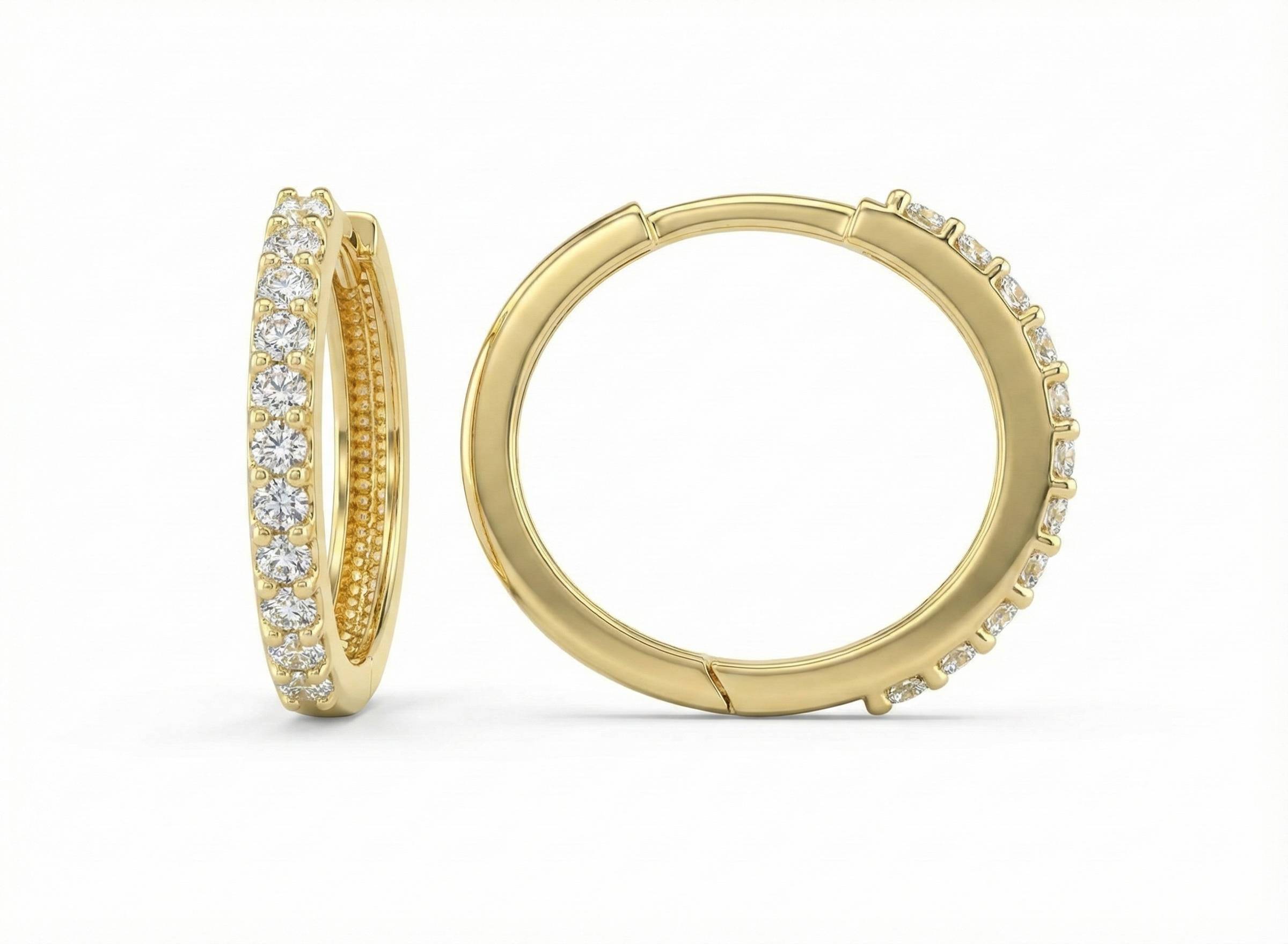 10KT Gold Accented Extra Large Huggies