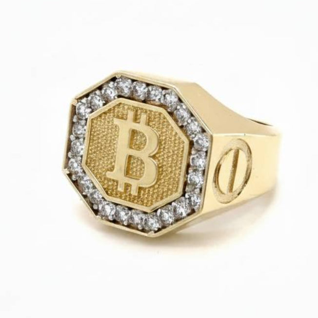 10KT Bitcoin Men’s Ring
